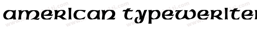 American Typeweriter字体转换